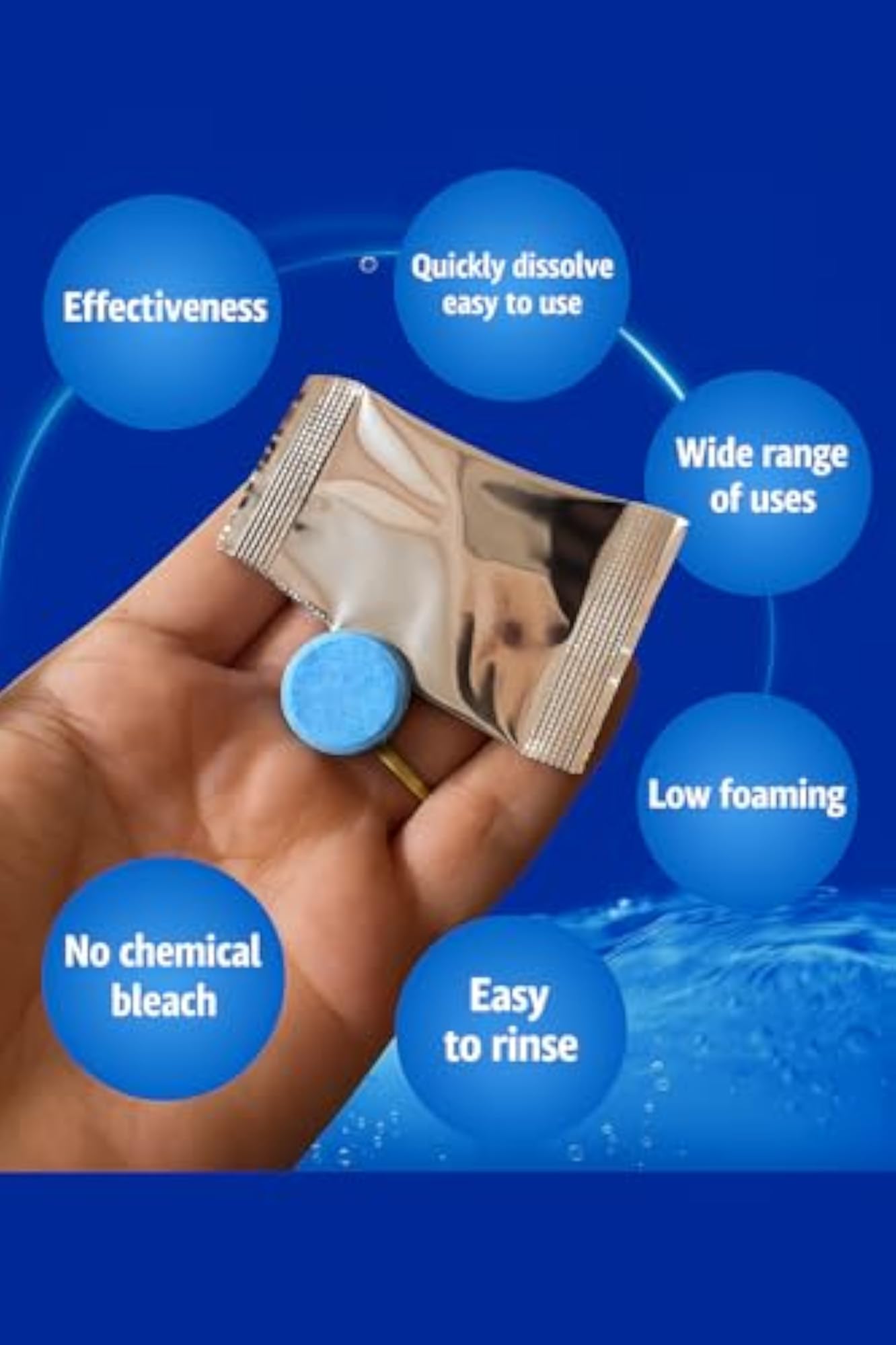 Pack of 10 Car Windshield Washer Tablets for Glass Cleaning